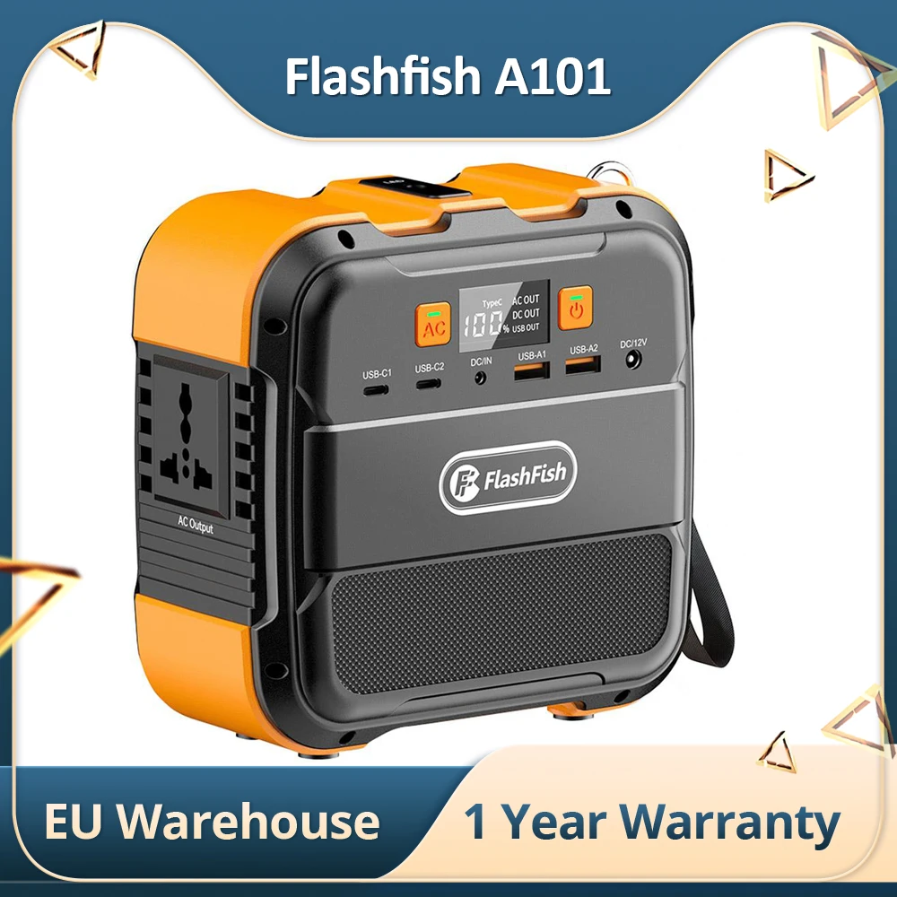 Flashfish A101 120W 98Wh 26400Mah Generatore Solare Di Backup Della Centrale Elettrica Portatile Per Viaggi All'Aperto Campeggio Casa Luce A Led