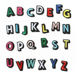 26 PCS Colorful Alphabet Embroidered Iron - On Letter Patches - Fabric Applique Sewing Supplies (06 - multicolour - A - Z)