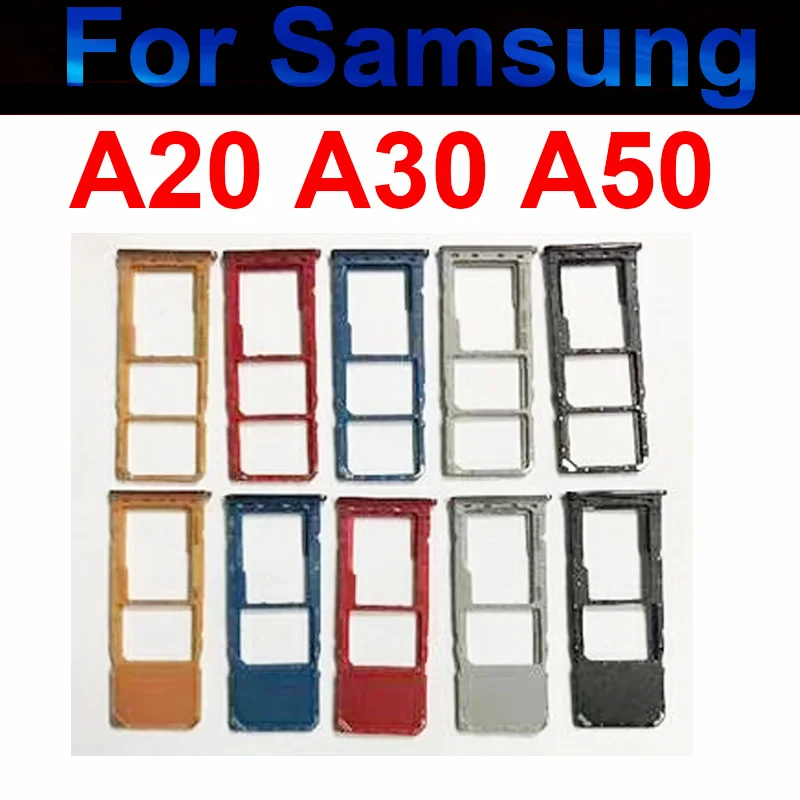 

Sim Card Tray For Samsung A20 A30 A50 SIM Card Adapters Holder Socket Parts A20 A205 A30 SM-A305 A50 A505 A505F A505FM A505FN