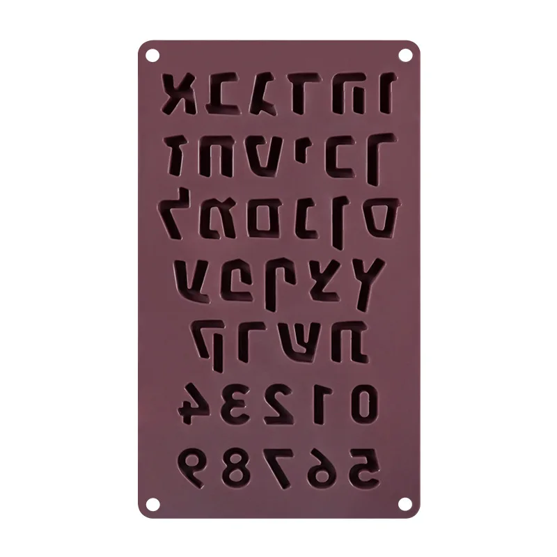 Hebrew Alphabet Silicon Mold Letter Number Cookie Molds DIY Printing Embossing Molds Biscuit Cake Baking Tool Accessories baking mold cookie mould cookie printing mold