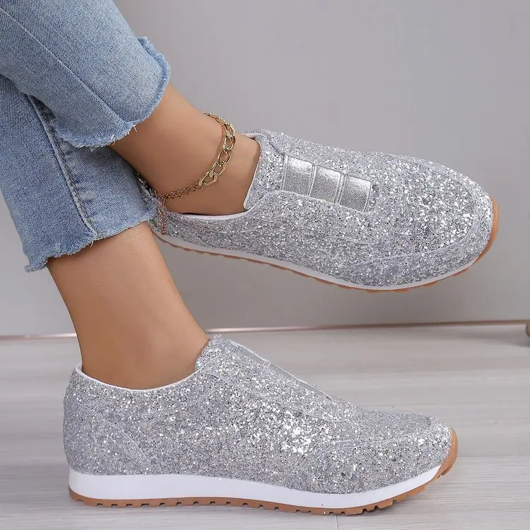 Bequeme Goldene Leichte Walking Toning Schuhe Für Damen_voghion.com