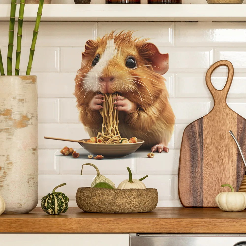 Cartoon Hamster Wall Stickers for Kitchen wall stickers,self adhesive stickers,kitchen wall sticker