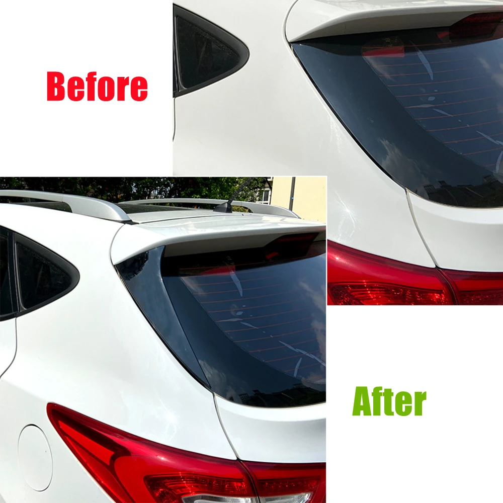 Car Rear Window Side Spoiler For Hyundai iX35 2010-2017 ABS Gloss Black Rear Side Spoiler Canard Splitter Auto Replacement Parts