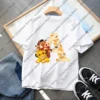 2025 Disney The Lion King Cute Simba Letter A B C D Print Kids T-Shirts Girls Clothes Baby Boys T shirt Summer Children Tops 2