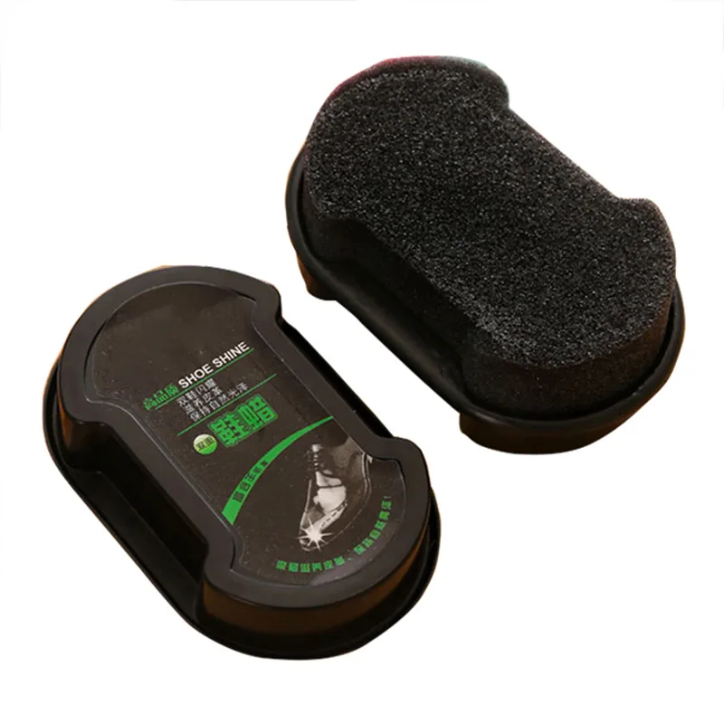 1pcs Multifunctional Double-Faced Shoe Polish Colorless Light Shoes Rub Leather Care Oil Sponge Shoe Wax Black Shoes Brush 2