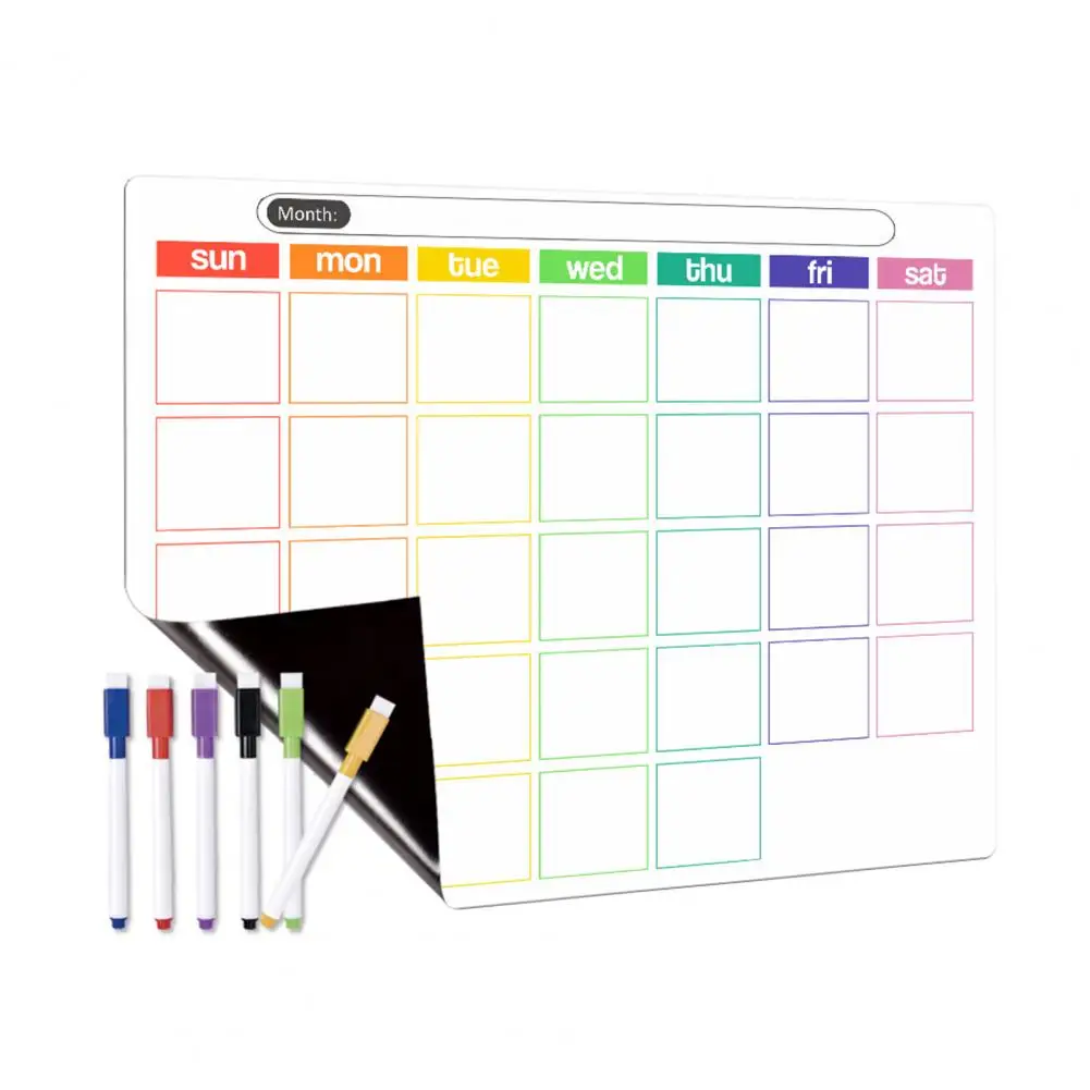 Residue-free Writing Board Magnetic Message Board Weekly Planner Organize Home Kitchen with An Erasable Writing Surface Fridge
