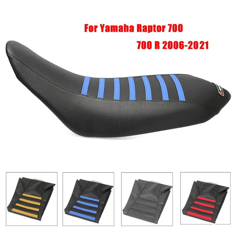 

Motorcycle Gripper with Ribs PVC Seat Cover for Yamaha Raptor 700 700 R 2006-2021 Anti-slip Grain Motorcross Seat Covers