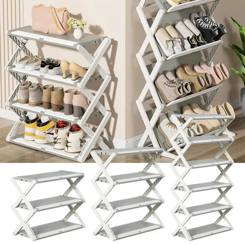 Huolewa Large Shoe Rack Organizer Storage, 4 Row 9 Tier for Bedroom Closet  Entryway, Free Standing Tall Metal Shelf Stand - AliExpress