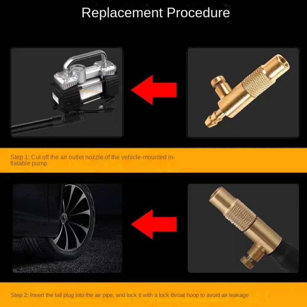 5-6mm Car Tyre Tire Inflator Connector High Quality Chuck Clip Repair Copper Valve Connector Adapter Valve Car electric tire inflator tire inflator