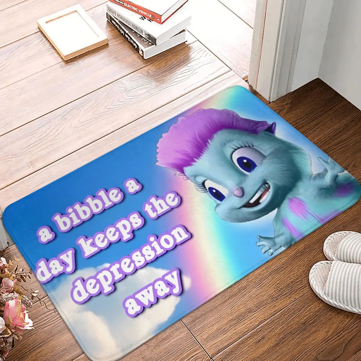 

Icarly Gibby Non-slip Doormat Bibble A Cays Keeps The Depression Away Bath Kitchen Mat Welcome Carpet Flannel Modern Decor