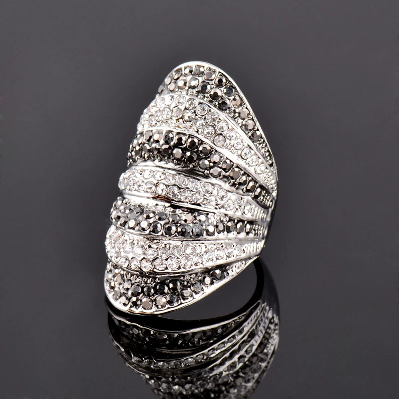 Retro Cubic Zirconia Rings Women Party Jewelry