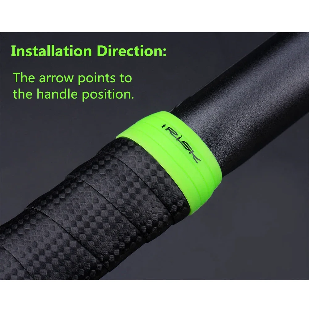 Risk One Pair Bicycle Handlebar Tape Fixing Loops Road Bike Handle Grip Wrap Holding Silicone Rings Cycling Fixed Sleeve Collar