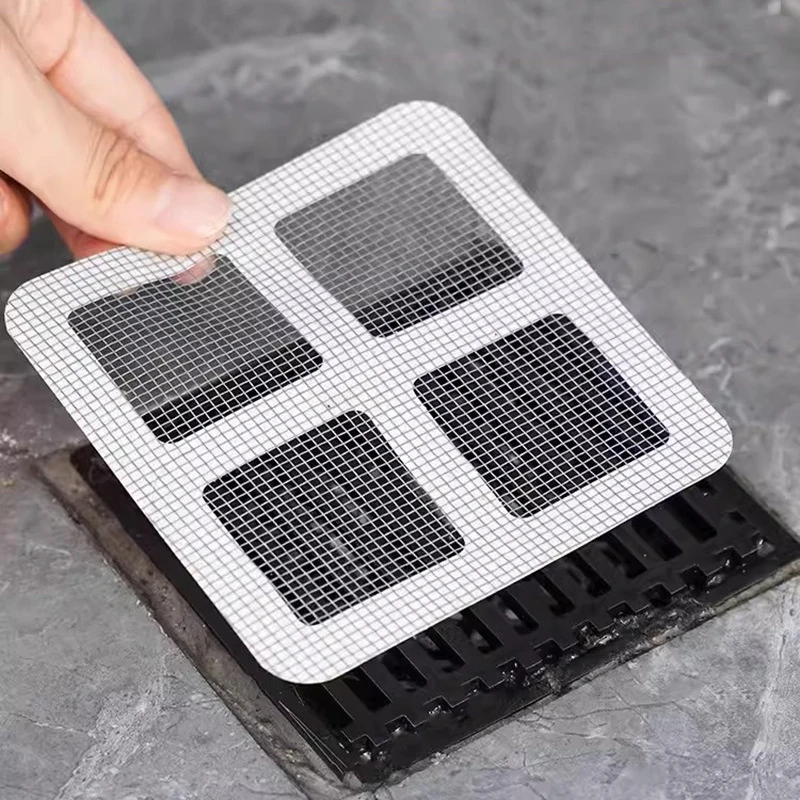 5-20Pcs Disposable Floor Drain Sticker Shower Drain Hair Catcher Cover Sink Strainers Anti-blocking Bathtub Mesh Filter
