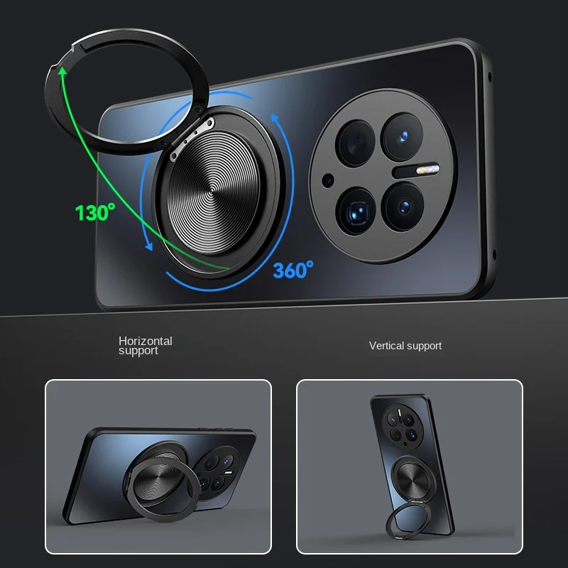 Hard Matte Protective Back Cover with Magnetic Ring