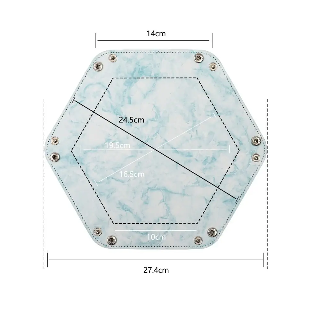 Foldable Tray Box PU Leather Tray 6 Color for Choose Double-sided Use Soft Leather Portable Folding Accessory Favorites Box