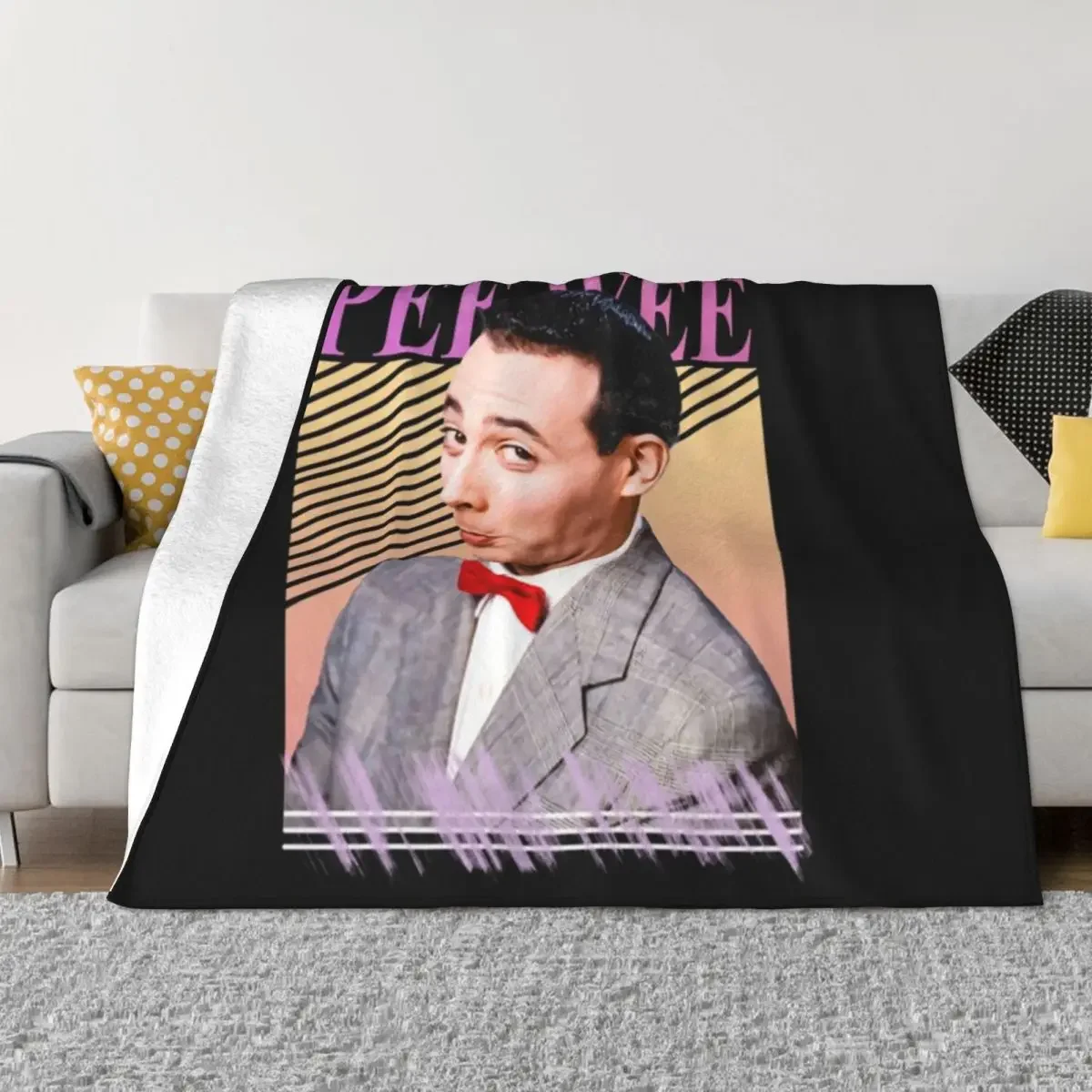 

PEE WEE HERMAN Throw Blanket Flannel funny gift Blankets