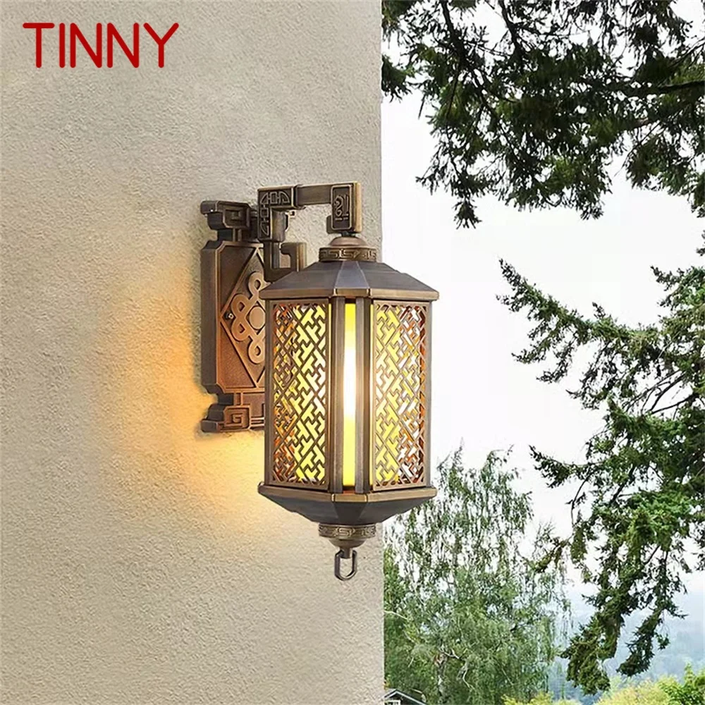 

TINNY Outdoor Bronze Light LED Wall Lamps Sconces Classical Waterproof Retro for Home Balcony Decoration