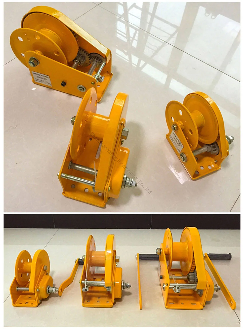 1800LB Portable Traction Hoist, Lifting Crane Hand Cranked Winch, Bidirectional
