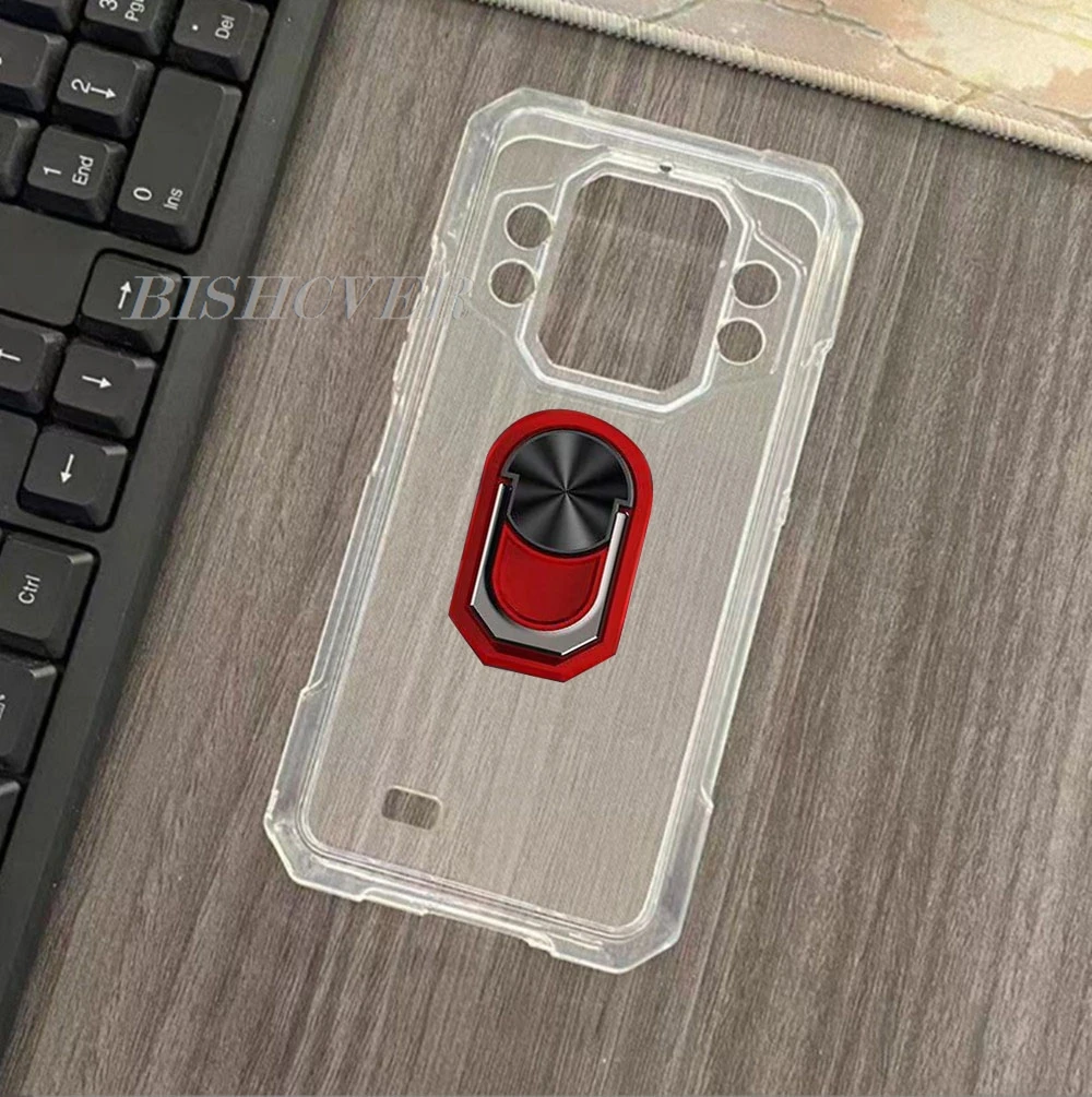 Durable Silicone Phone Case with Back Ring Holder Bracket - 6.72