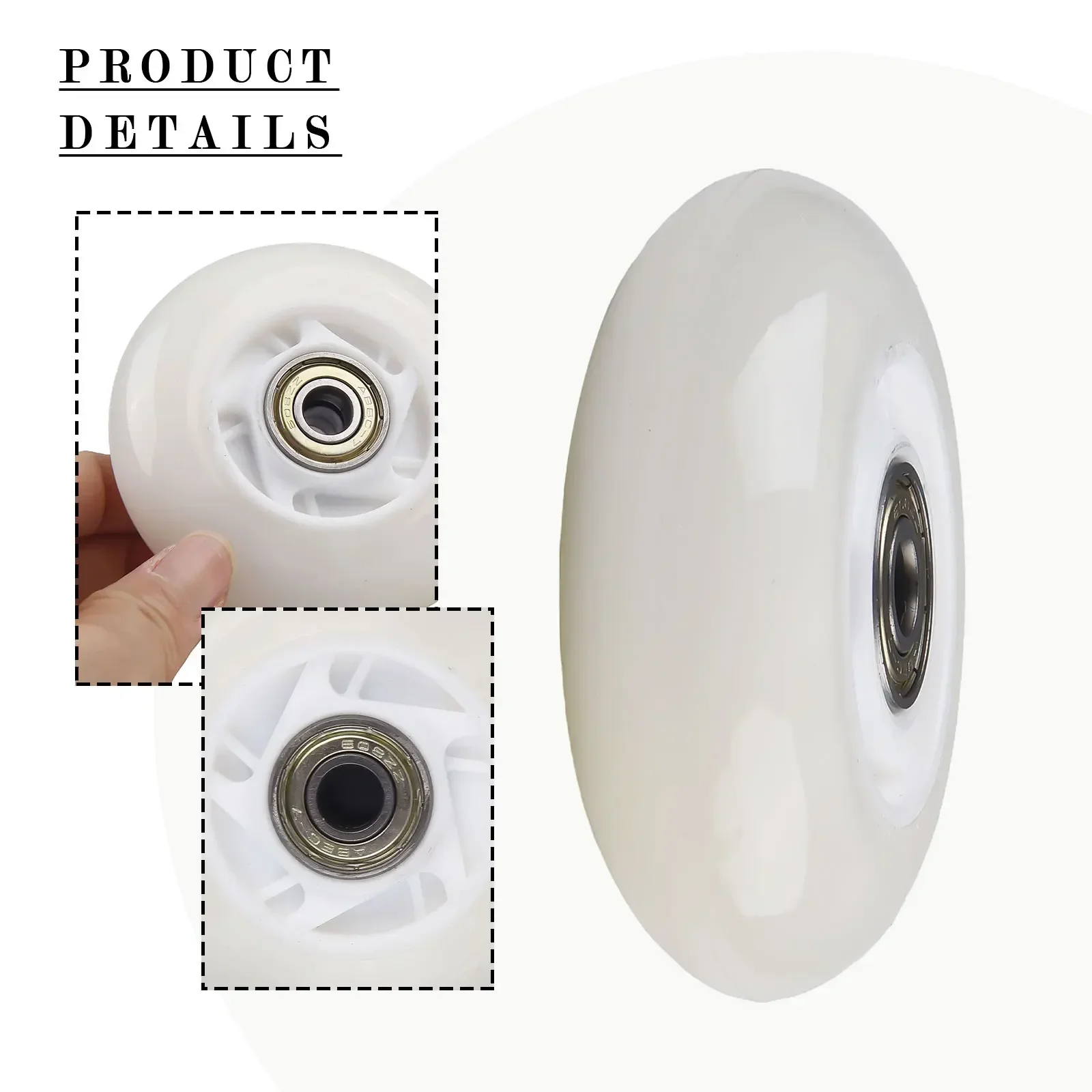1pc 64/70/72mm Outdoor Inline Hockey Skate Wheels High Elasticity With Bearing Glitter Wheels For Skate Roller Skates Luggage roller skating wheels