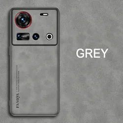 Luxury Leather Anti - Drop & Anti - Slip Phone Case Cover for ZTE Nubia Z50 (Grey)
