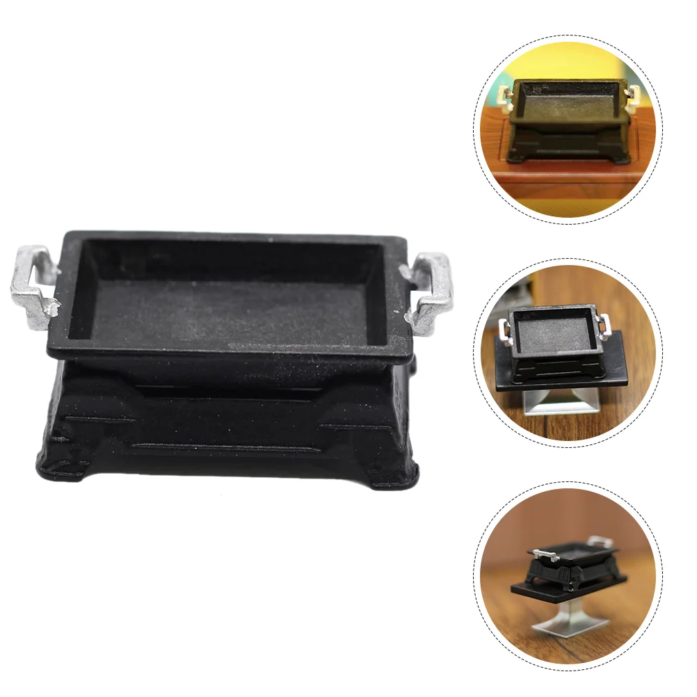 

Play Kitchen Props Simulated Grill Pan Pallets Tray Model House Decor Tiny Mini Kids Pretend Fish Miniature Decoration