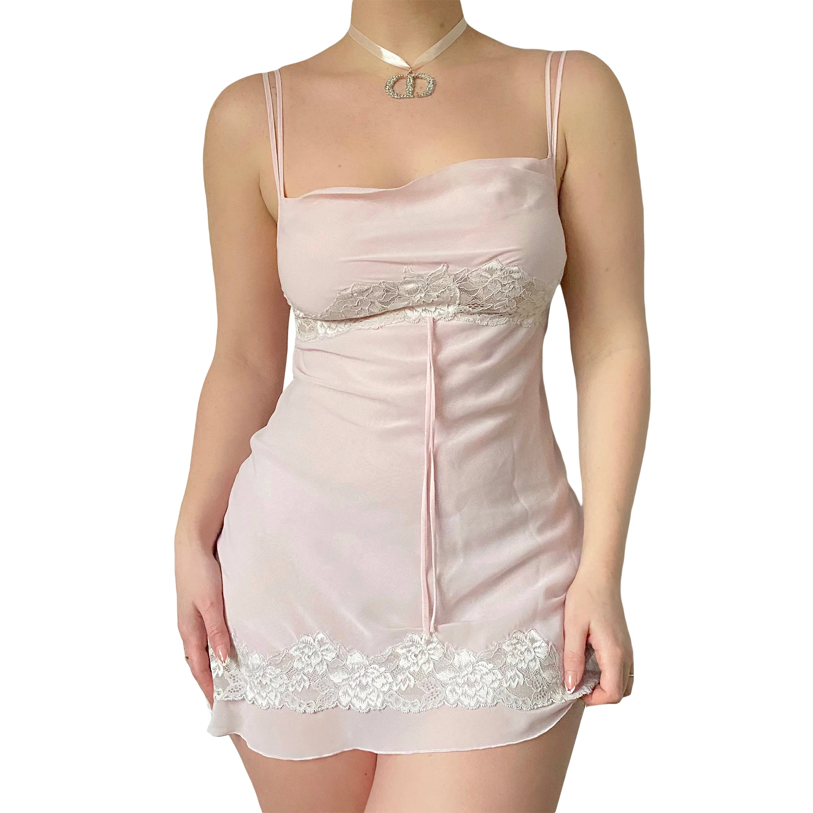 

Women Sexy Lace Patchwork Mini Dress Summer Casual Sleeveless Backless Dress Beach Club Fashion Party Dresses
