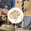50 Pieces Pocket Hole Plugs Paint Grade Wood Plugs Pocket Hole Jig for Woodworking Tool Craft Screw Holes Grooved Furniture - Image 3