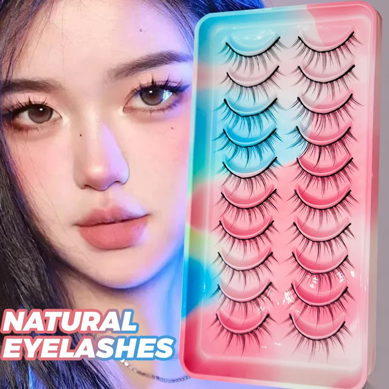 5/10 Paare manga Wimpern neue Ankunft Anime Cosplay natürliche wispy Wimpern koreanische Make-up künstliche falsche Wimpern wieder verwendbare Wimpern