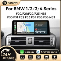 Autoradio AINAVI pour BMW Série 1 2 3 4 F20 F21 F22 F23 F30 F31 F32 F33 F34 F35 F36 NBT Bluetooth sans fil Carplay Android Auto Stéréo de voiture Écran de voiture Systèmes d'infodivertissement Android Auto Systèmes intelligents sans fil pour voiture Autoradio 10,25 pouces 1