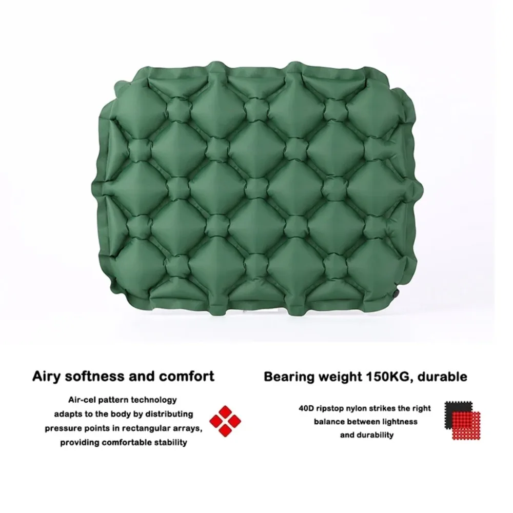 Inflatable Seat Cushion,Portable Lightweight Travel Air Sitting Pad,Moisture and Water Resistant Camping Chair Mat for Outdoor