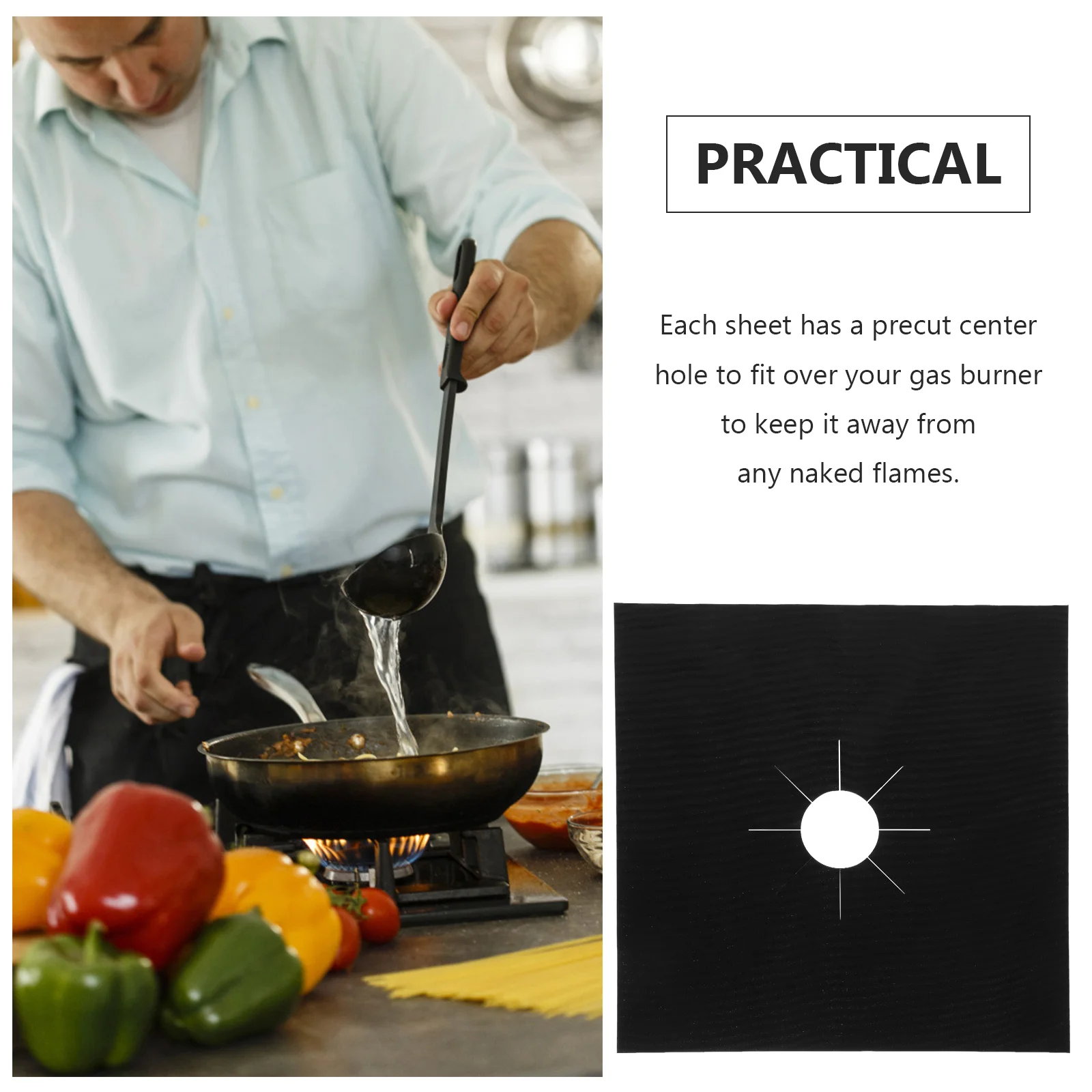 Kitchen Stove Mat Home Essentials Gas Protector Household Covers Burner Liner Range Glass Fiber Liners Supplies 4 Pcs