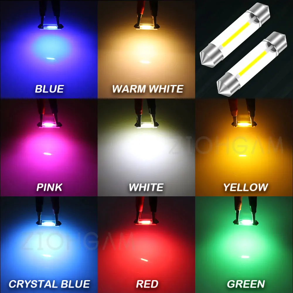 ZIOHGAM 2PCS C5W Led C10W  31MM  36MM 39MM 28MM 41MM 31mm ȣ  ڵ   ȭƮ   ũ 6V 12V 24V