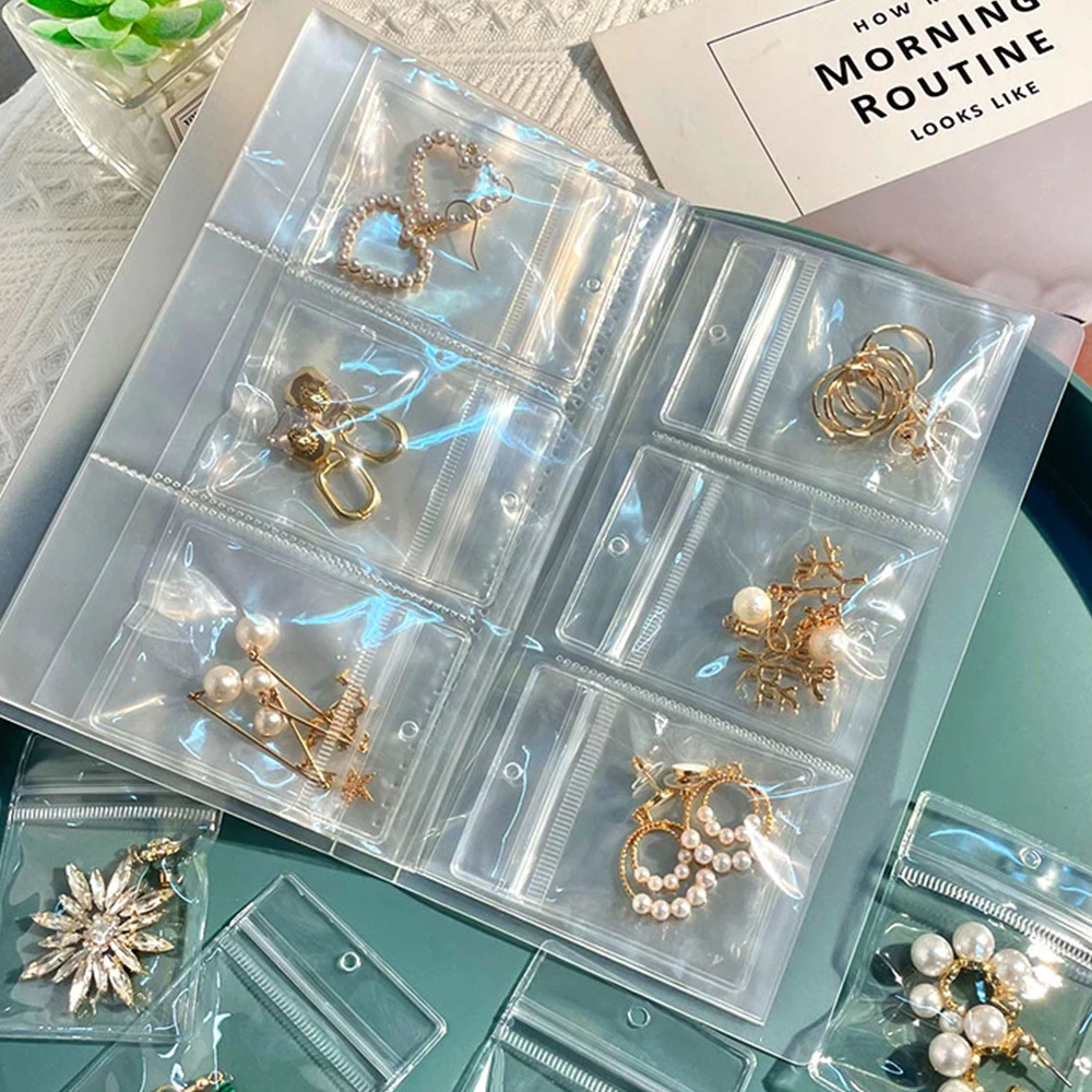 Transparent Jewelry Organizer Storage Albums Gifts Bag Reclosable Jewelry Boxes Necklace Ring Portable Earring Display Packaging