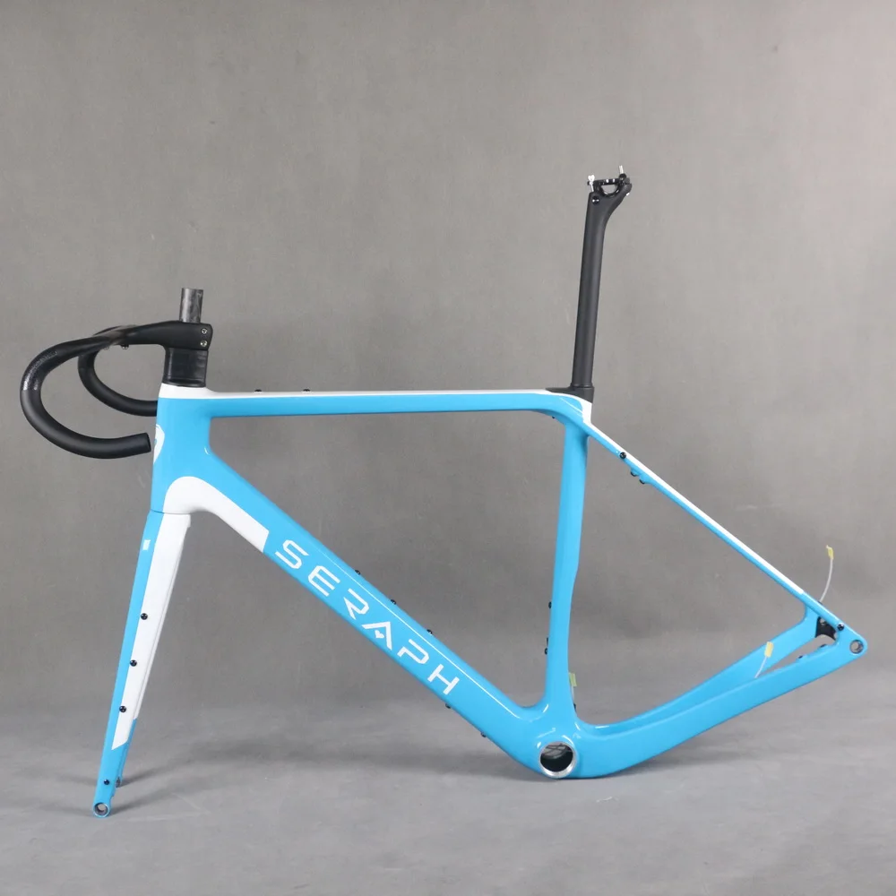 Seraph Brand Internal Cable Gravel Bike Frame GR048 Blue White