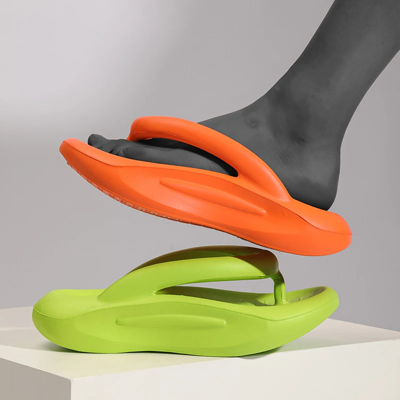 

Сланцы для мужчин и женщин, пляжные шлепанцы, плоская подошва, Нескользящие, летняя обувь для улицы, Тапочки