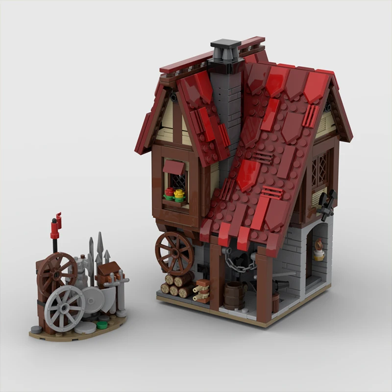

NEW825PCS City Hot Selling Medieval Village Moc Modular Blacksmith Building DIY creative ideas Children Toy birthday Gift Blocks