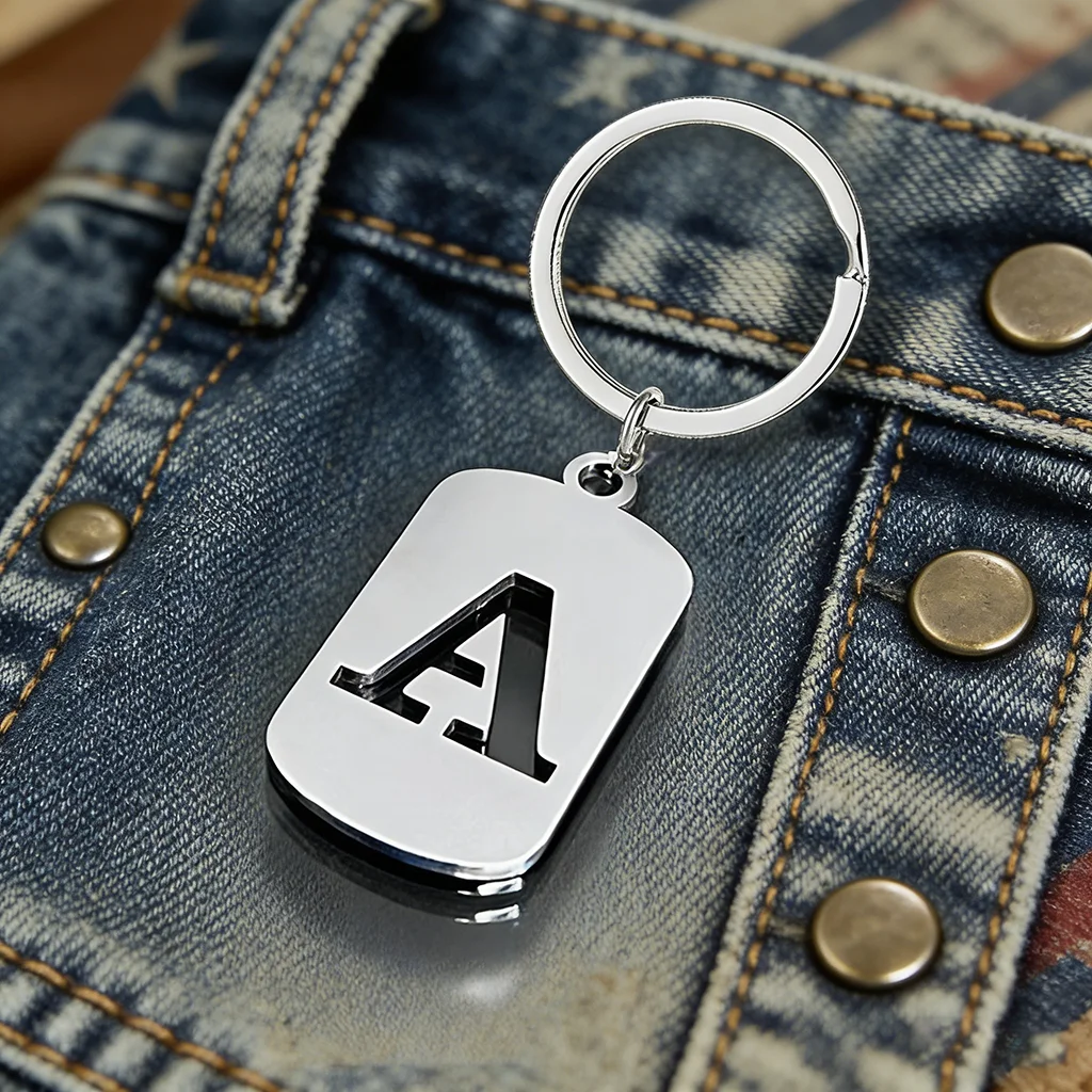 Hohe Qualität Edelstahl Hohl Brief Schlüsselbund Männer Frauen Valentinstag Geschenk Für Liebhaber Auto Rucksack Anhänger Paar Schlüssel Ring – Detail 10