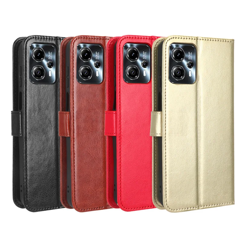 Luxury PU Leather Wallet Case with Lanyard & Stand