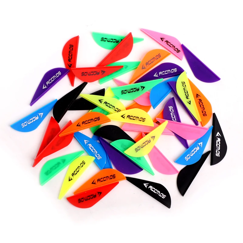60pcs 2 inches Plastic Arrow Vanes TPU Arrow Feather Accessories for Arrow Shaft Archery DIY 4