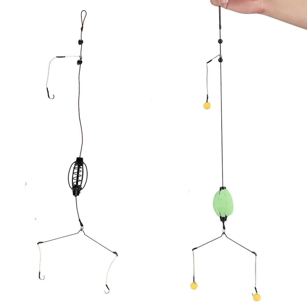 1PCS Karpfen Angeln Feeder Europäischen Karpfen Angeln Käfige Haken Rig Set Inline Methode Feeder Tackle Nest Frühling Haken Angeln ausrüstung – Detail 10