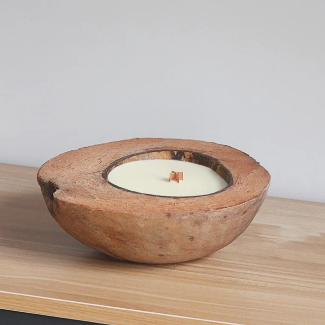 Natural Coconut Shell Bowl Innovative Decorative Handmade Storage Bowl  Candle Holder Coconut Candlestick Making Candle Bowl - AliExpress