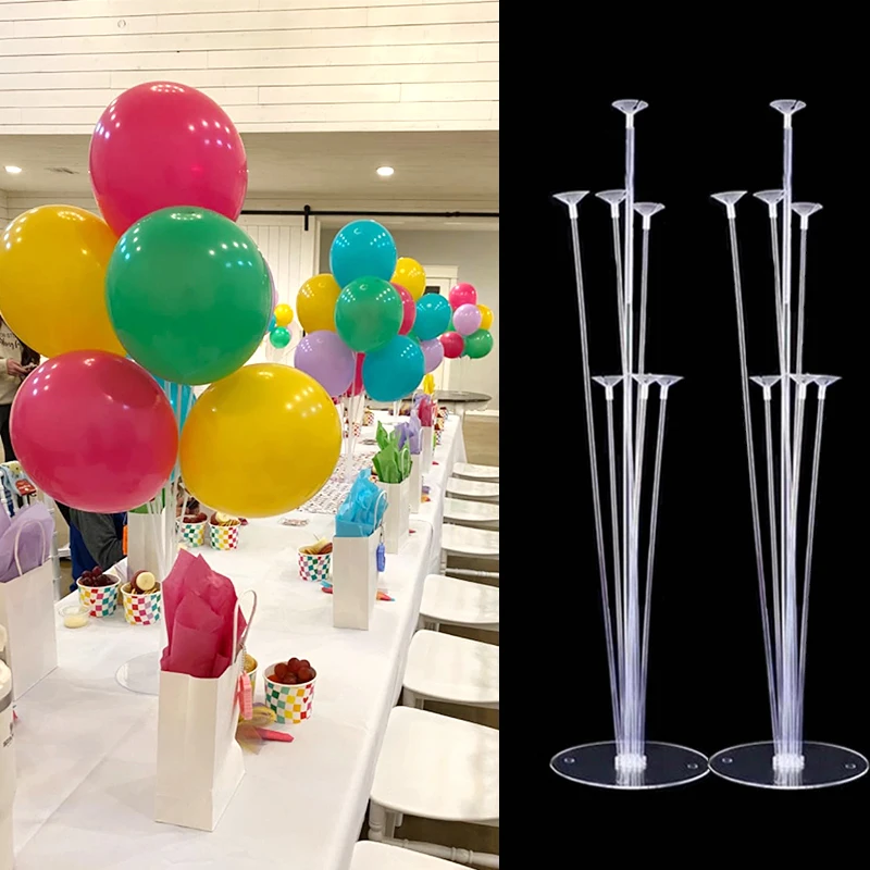 2 Set 70Cm Kit Supporto Per Palloncini Supporto Per Bastoncini Per Palloncini Con Base Per Tavolo Laurea Compleanno Baby Shower Gender Reveal Party De