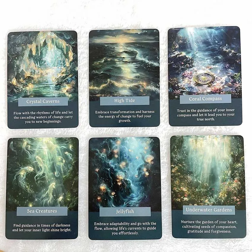 46pcs 12x8.6 cm Ocean of Wisdom Oracle Cards  Games No Manual 4