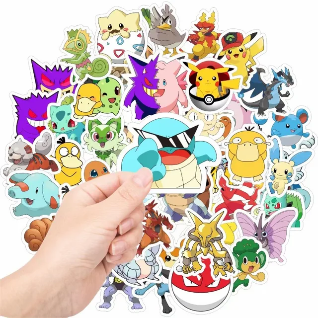 子供のためのかわいいポケモンステッカーパック、カワイイ、美的、電話 