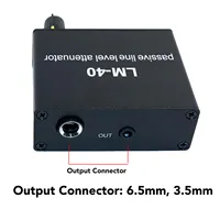 Sound Passive Attenuator ‑40db‑15db Adjustable Sound Volume Control Attenuator with 3.5mm Output Cable Sound Attenuator 5