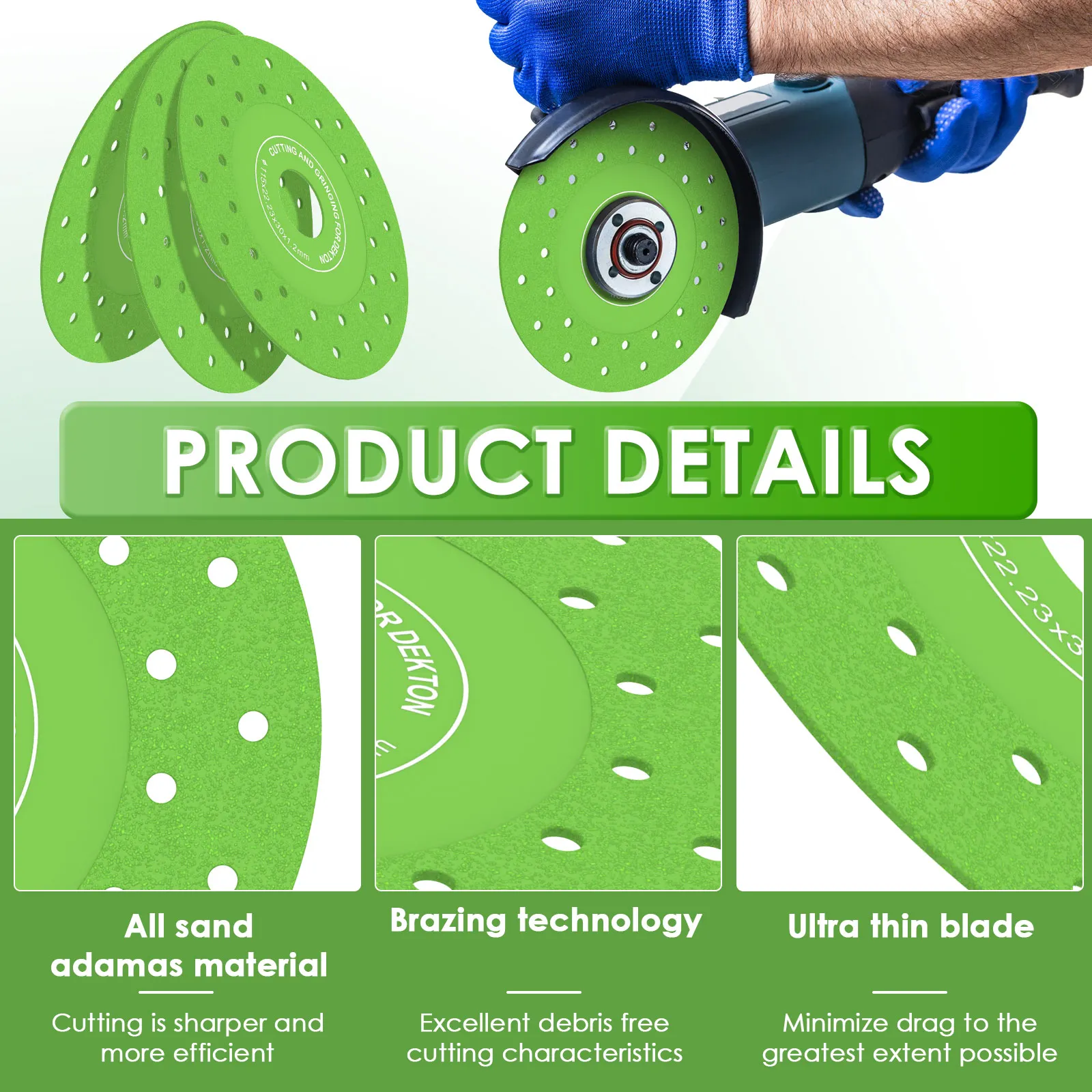 Premium 6-Pack Diamond Cutting Discs - 4.5 Inch for Tile, Marble, and Glass
