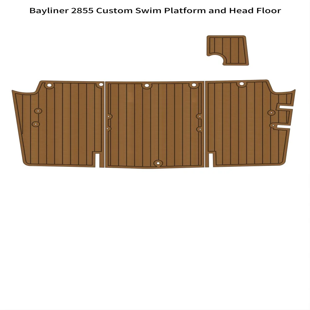 Bayliner 2855 Custom Swim Platform Head Boat EVA Foam Teak Deck Floor Pad Mat SeaDek MarineMat Gatorstep Style Self Adhesive