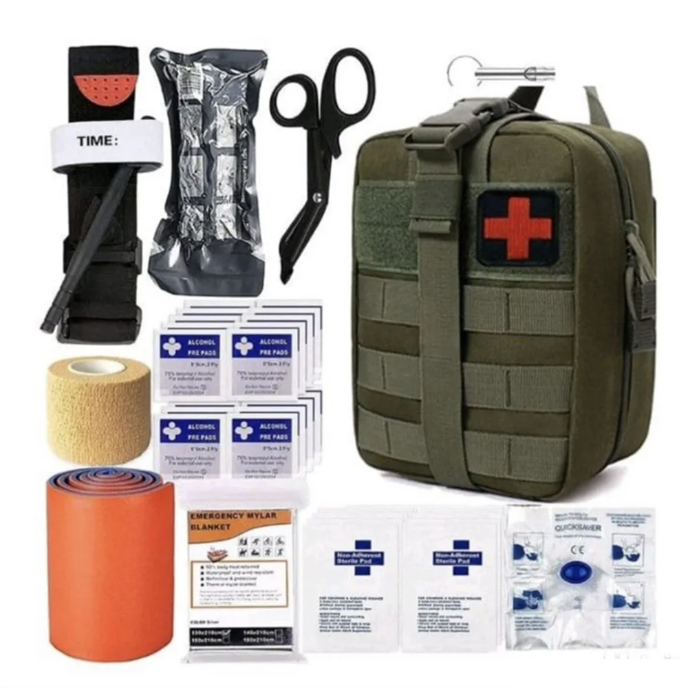 

Outdoor Tactical Trauma First Aid Kit Travel Survival Kit Wilderness Camping Survival Fixed Splint Emergency Medical Equipment