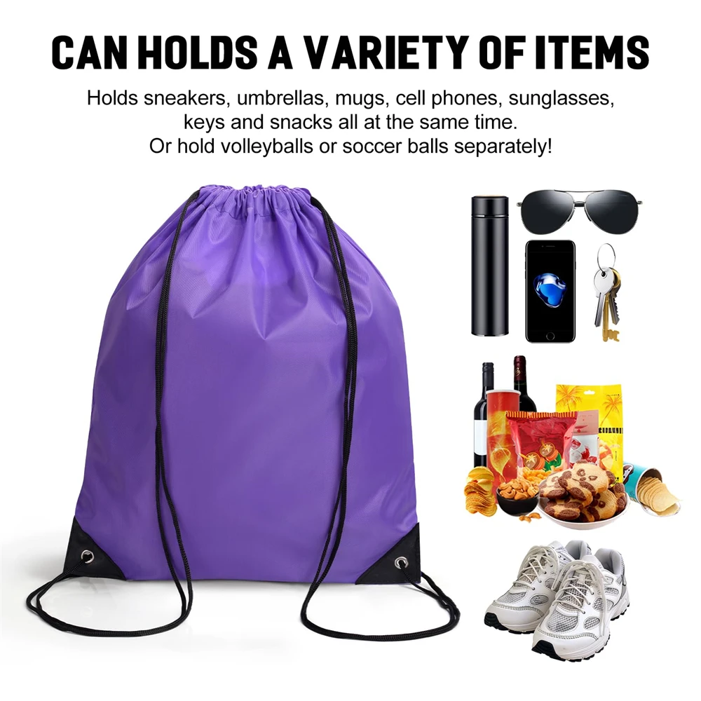 Customized Drawstring Backpack Bags Sports Cinch Sack String Backpack Storage Bags for School Gym Trip Logo/Text/Photo Custom